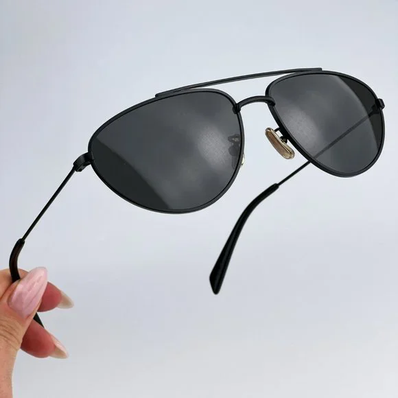 Celine CL40077U 02A Sunglasses Matte Black Smoke Pilot  display picture 1